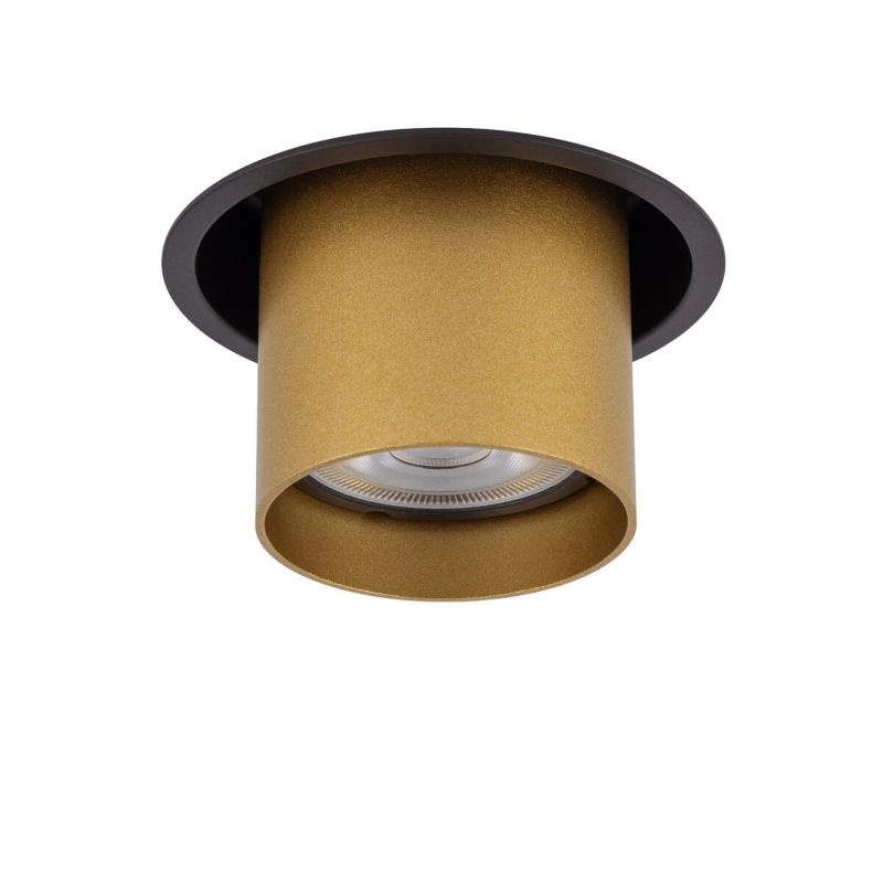 Oprawa wpuszczana Nowodvorski Lighting Mono Slide czarno-złota 1 x GU10 x 10W IP20 wym: 12,5 x 7,3 x 10 cm okrągła - 1 szt.
