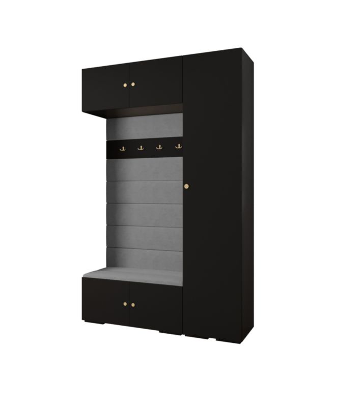 Garderoba do przedpokoju Abiks INOVA 2 Z19 czarny+złoty+manila16 1 szt.