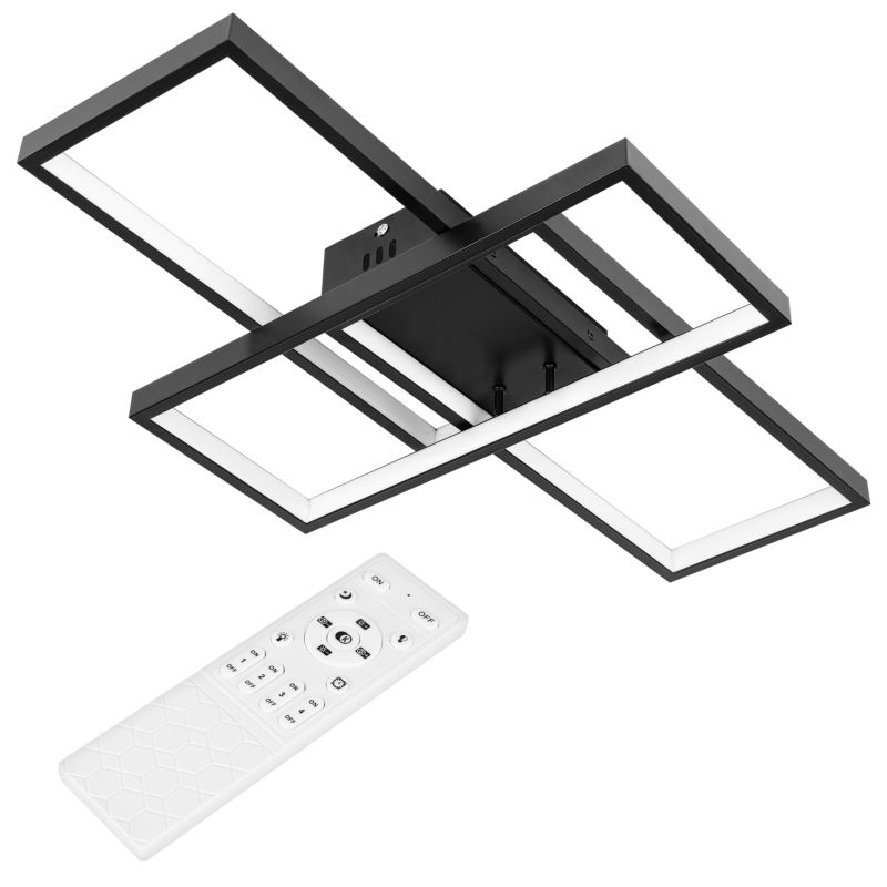 Żyrandol LED MasterLED Orion 72W 56x37x8 cm IP20 3000K-6500K regulacja barwy i ściemniania czarny 1 szt.