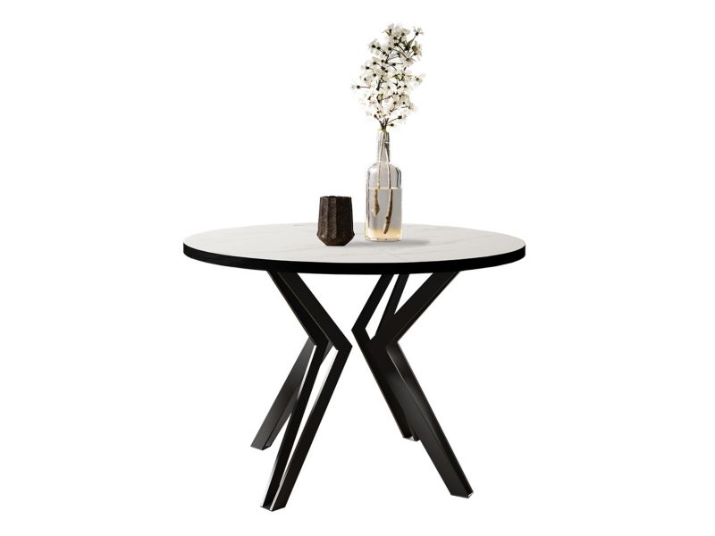 Stół MIRJAN 24 rozkładany Randi czarny/marmur bianco 1 szt.