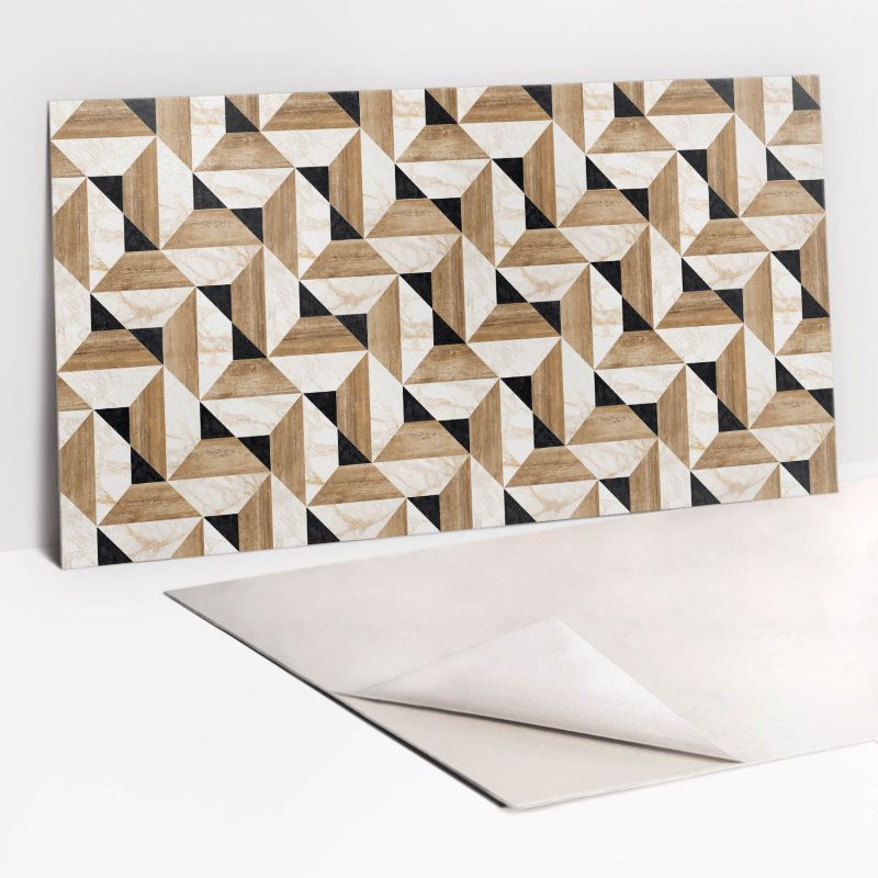 Panel samoprzylepny Tulup 100x50 cm Marmur i drewno 1 szt.