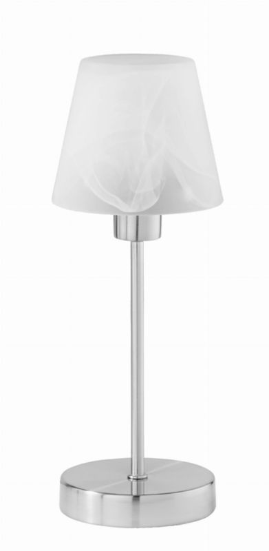 Lampa stołowa Trio Luis Ii srebrno-biała 1 x E14 x 40W IP20 wym: 32 x 12 x 12 cm metal - 1 szt.