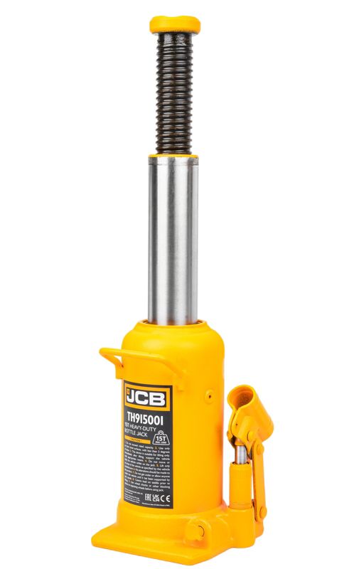 Podnośnik hydrauliczny JCB słupkowy butelkowy maszynowy mocny lewarek 228 - 508 mm 15 T 1szt