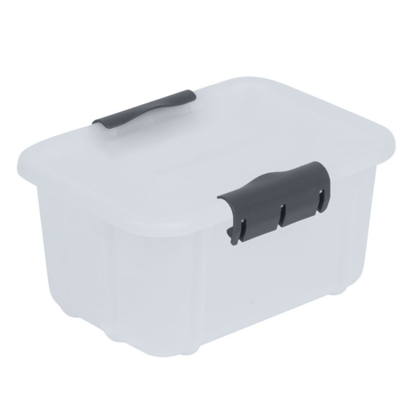 Pojemnik EDANTI Plastikowy Pudełko 8 L Zamykany Z Pokrywką Do Przechowywania Na Zabawki Biżuterię Ubrania Mleczny 1 szt.