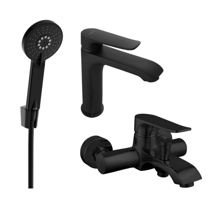 Zestaw wannowy Mexen Pecos czarny 72703R40-70 1 szt.