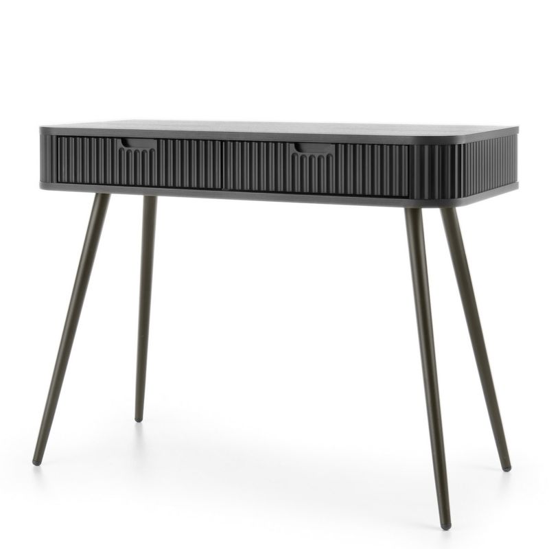 Toaletka z szufladami Bettso ZOVA 103 cm na czarnych nogach czarny 1szt.