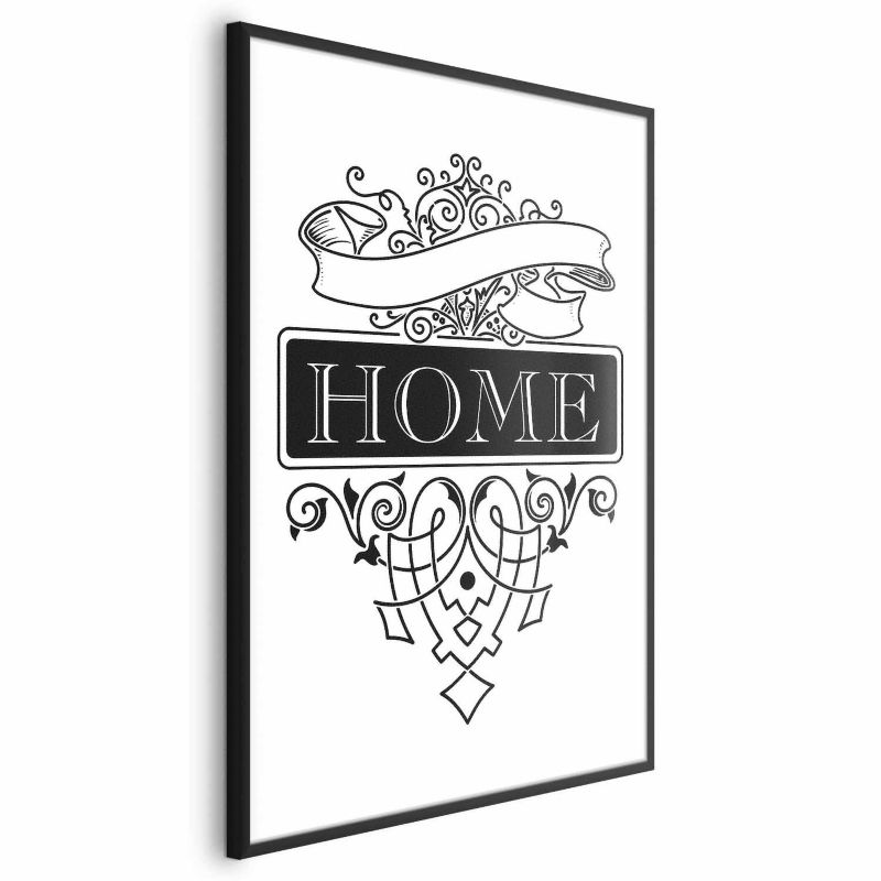 Plakat Artgeist Home 40x60 cm z ramą czarną 1 szt