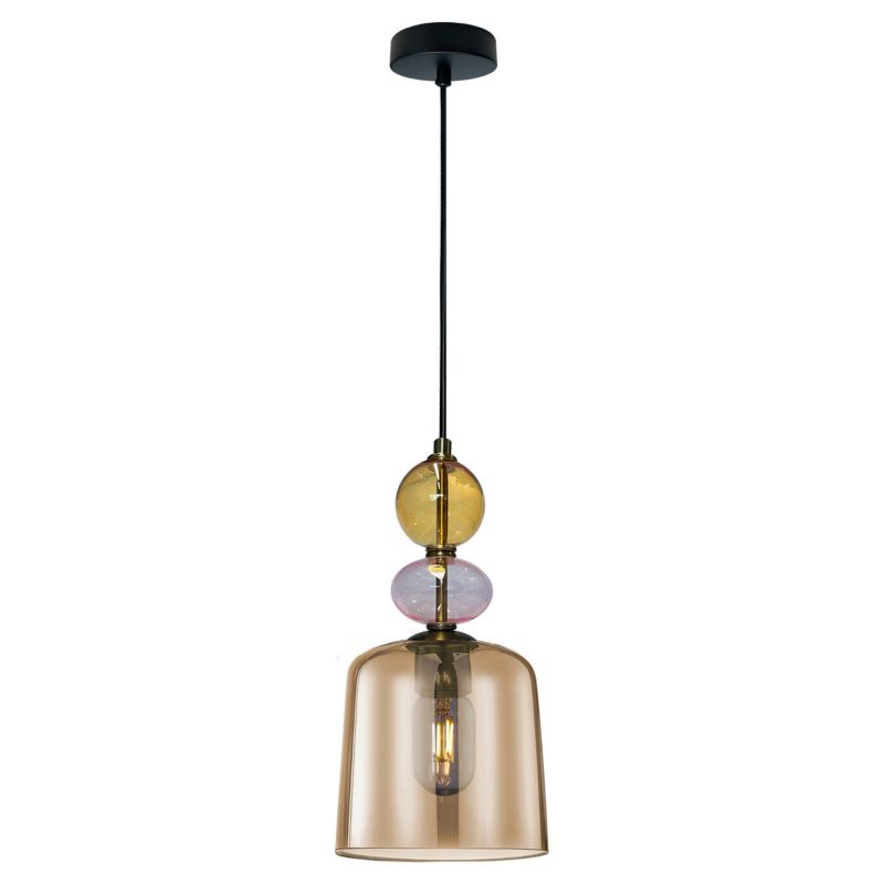Lampa wisząca Light Prestige Tropea S bursztynowa 1 x E27 1 szt.