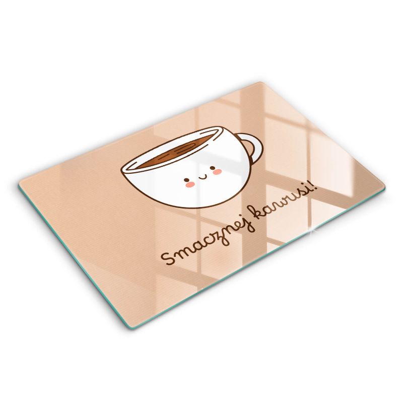 Szklana deska do krojenia Wallfluent 80x52 cm Pysznej kawki 1 szt.