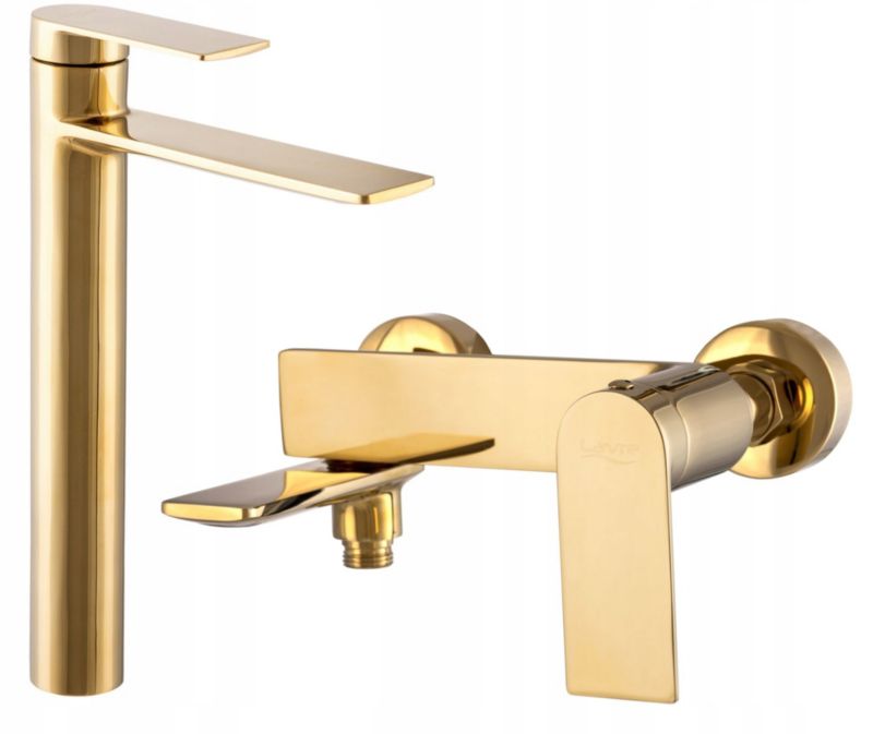 Bateria Umywalkowa Wannowa Granitan Faro Złota 1szt.