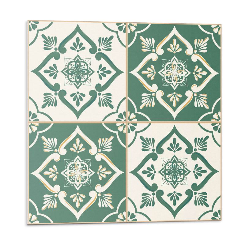 Kafelki samoprzylepne Wallfluent 50x50 cm Florystyczne desenie na kafelkach 4 szt.