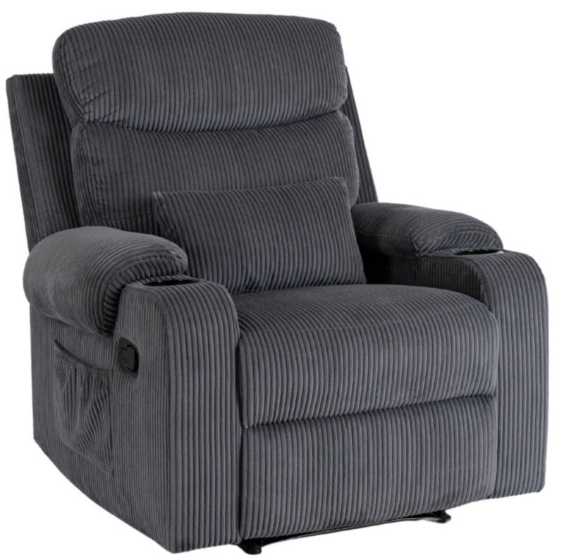 Fotel Wypoczynkowy Torres Mebel Elite Rozkładany z Podnóżkiem Szary 1 szt