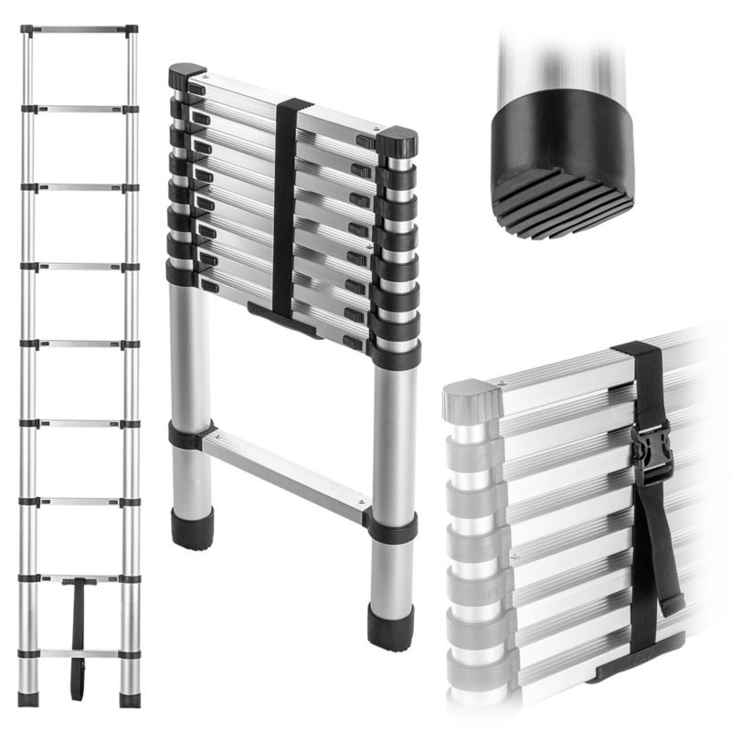 Drabina KADAX aluminiowa teleskopowa HOME 2.6m 9 szczebli 1 szt.