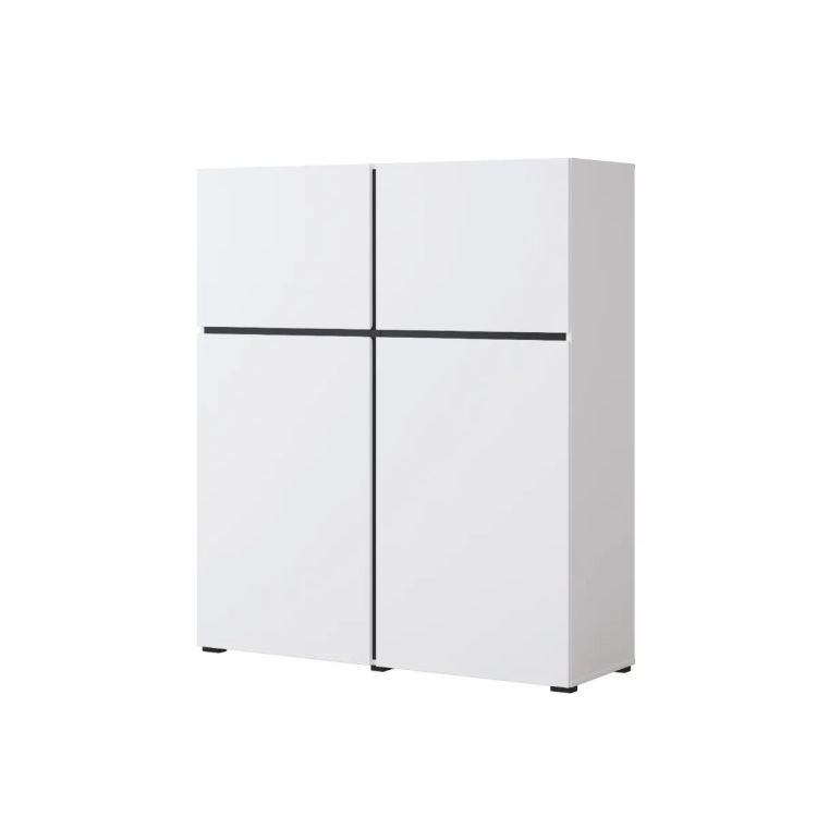 Komoda wysoka Helvetia CROSS 4D 119cm biała/czarna 1 szt.