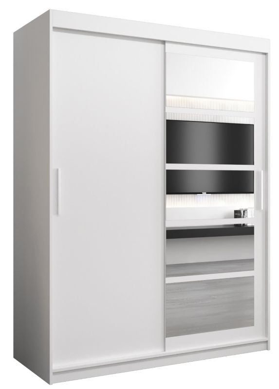 Szafa przesuwna Abiks ROMA 1 150 biały mat + biały mat 1 szt.