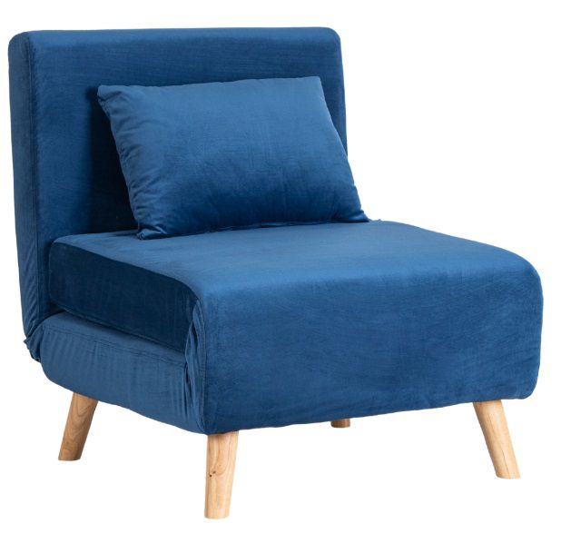 Fotel Rozkładany Marry Mebel Elite z Funkcją Spania Granatowy 1 szt