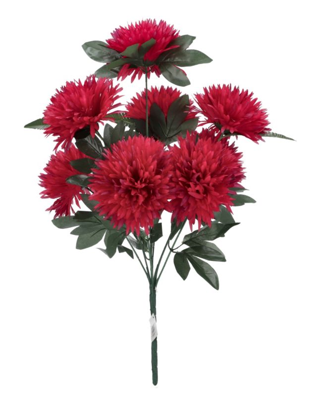 Bukiet 9 chryzantem 60 cm bordowy