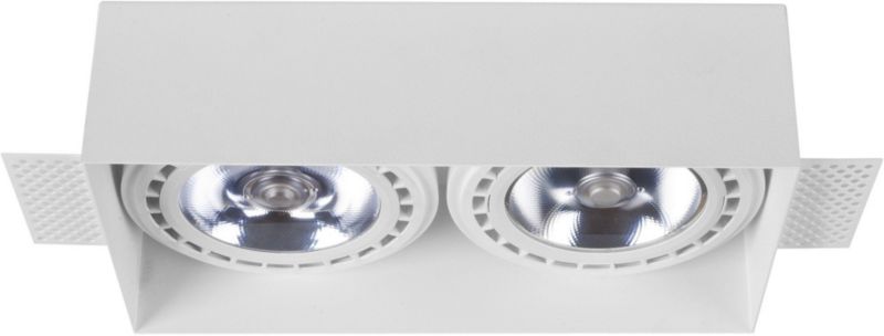 Oprawa sufitowa wpuszczana Nowodvorski Lighting Downlight biała 2 x ES111 x 75W IP20 wym: 23 x 12 cm prostokątna - 1 szt.