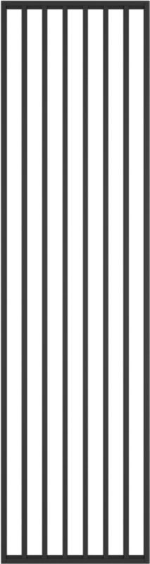 Ścianka lamelowa MDF 58 x 275 cm czarna