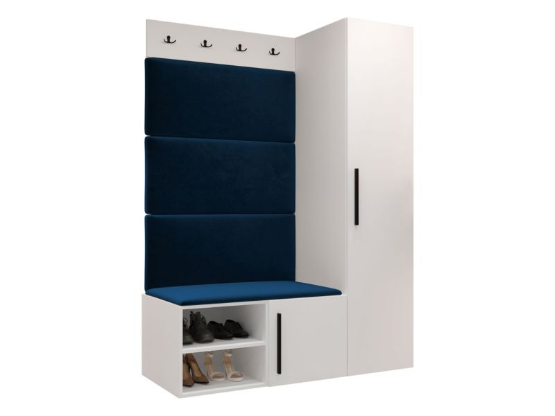 Garderoba MIRJAN 24 Medi II biały + granatowy 1 kpl.