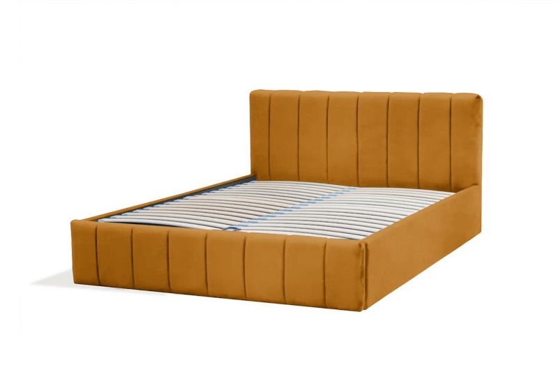 Łóżko tapicerowane Bettso Nina 120x200 do sypialni miodowy 1szt.