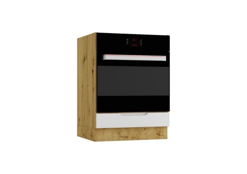 Szafka pod piekarnik Stolkar ISABEL DK60 szary mat/dąb artisan 1 szt