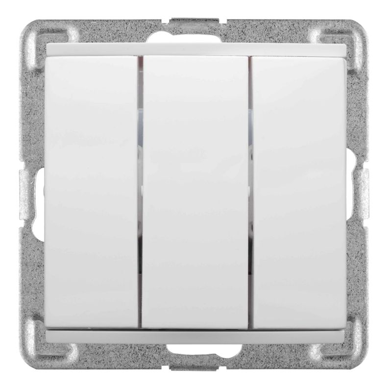 Przełącznik potrójny Polmark Verona biały