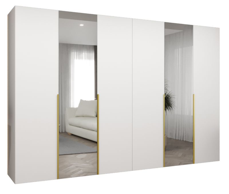 Szafa uchylna otwierana ALICANTE 2 300 wys 202 cm Biały + Złoty 1 szt