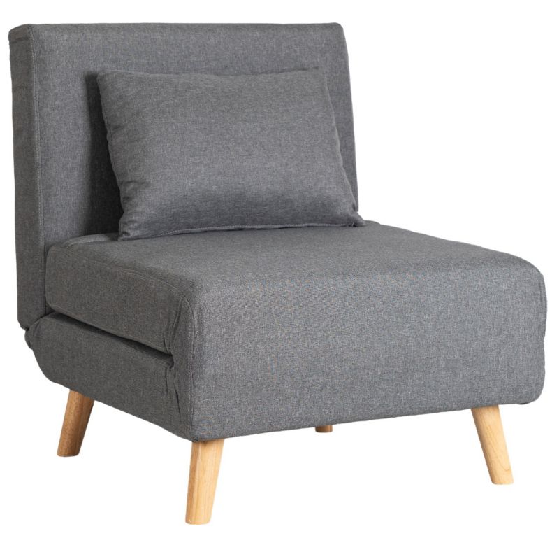 Fotel Rozkładany Marry Mebel Elite z Funkcją Spania Szary 1 szt