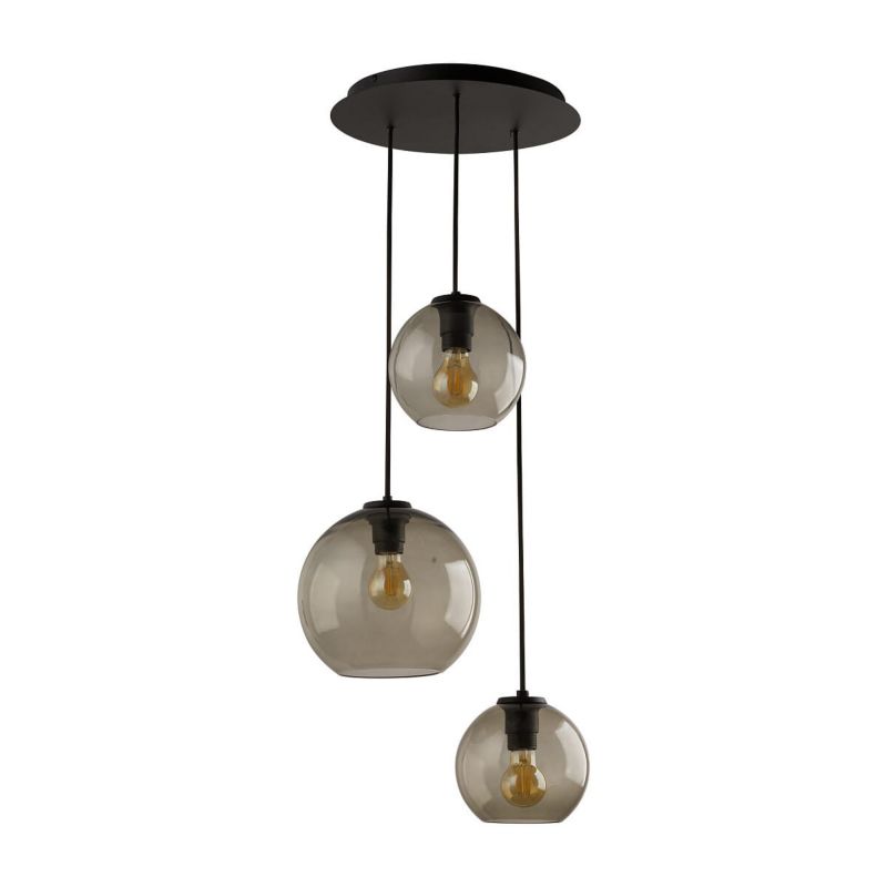 Lampa sufitowa wisząca Nowodvorski Lighting Vetro czarna wym: 100 x 40 x 40 cm 3xE27 x 60W 1 szt.