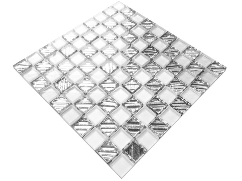 Mozaika szklana Ilcom white chess 30x30cm 1 szt.