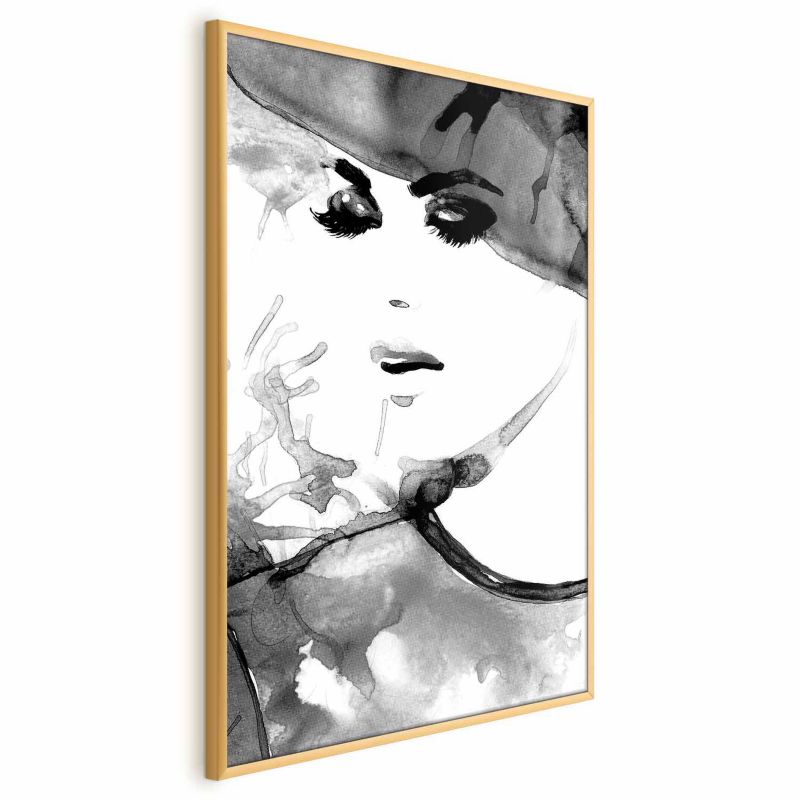 Plakat Artgeist Zakochana elegancja 60x90 cm z ramą złotą bez marginesu 1 szt