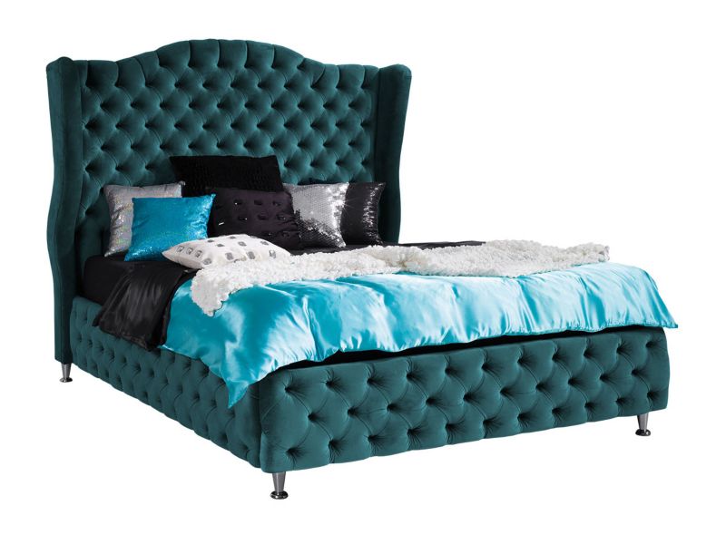 Łóżko tapicerowane MIRJAN 24 Baron 160x200 denim 1 szt.