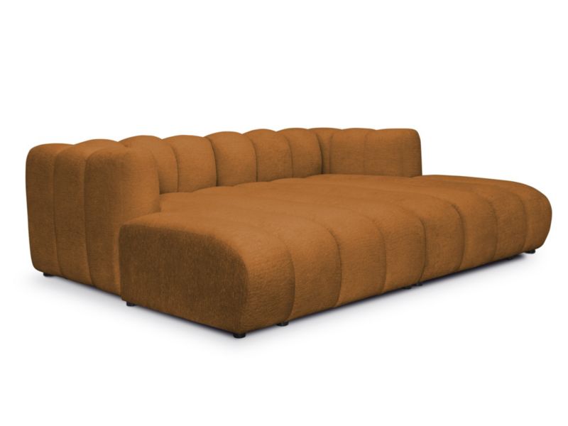 3-osobowa kanapa modułowa LaMiaSofa NAPOLI z tkaniny szenilowej 179x226 cm musztardowy 1 szt.