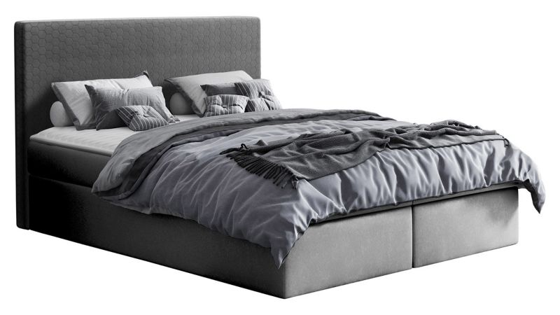 Łóżko kontynentalne MIRJAN 24 Cosmo 180x200 jasnoszary 1 szt.