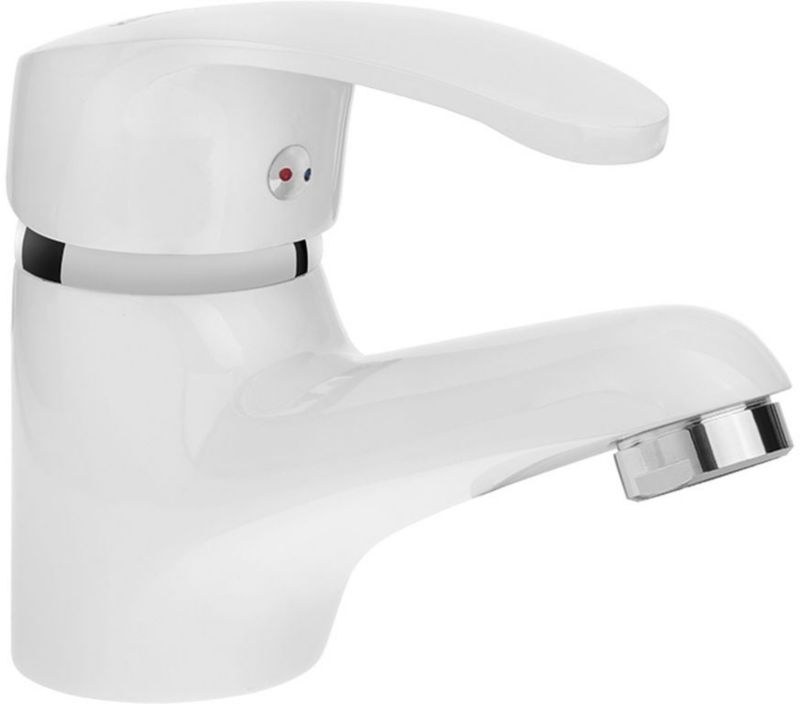 Bateria Umywalkowa Kuchinox Stojąca KAKADU Korek automatyczny Biała 1 szt.