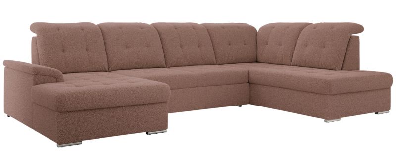 Narożnik MKS Meble MADRITO U strona prawa Różowy boucle 1szt.