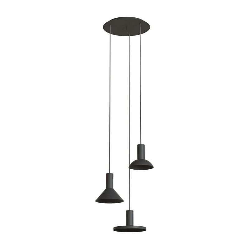Lampa wisząca Nowodvorski Lighting Hermanos czarna wym: 130 x 40 x 40 cm 3xGU10 x 10W 1 szt.
