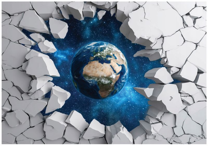 Fototapeta WALLARENA Dla Dzieci Na Flizelinie Dla Chłopca 3D Ziemia 400x280 cm 1 szt.