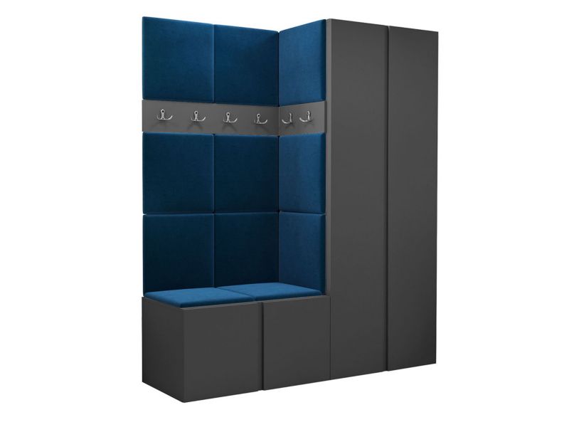 Garderoba MIRJAN 24 Orion III grafit + granatowy 1 kpl.