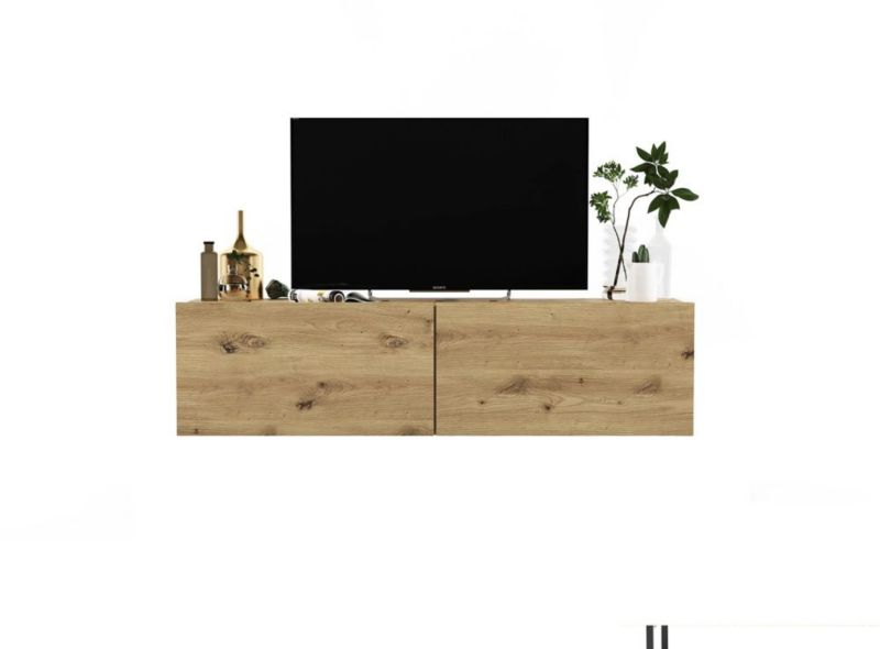 Szafka RTV Meble Lindner NILA 6 150 dąb wotan/grafit mat 1 szt.