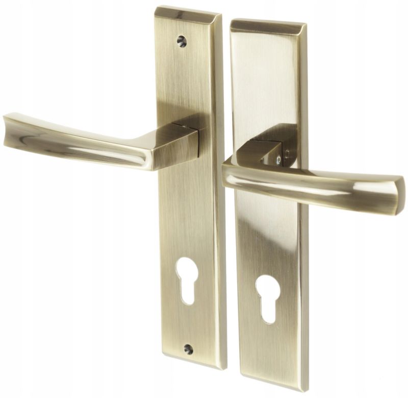 Klamka Drzwiowa FEINZ 72 Mm Zewnętrzna Wkład Patyna Prawa 1 szt.