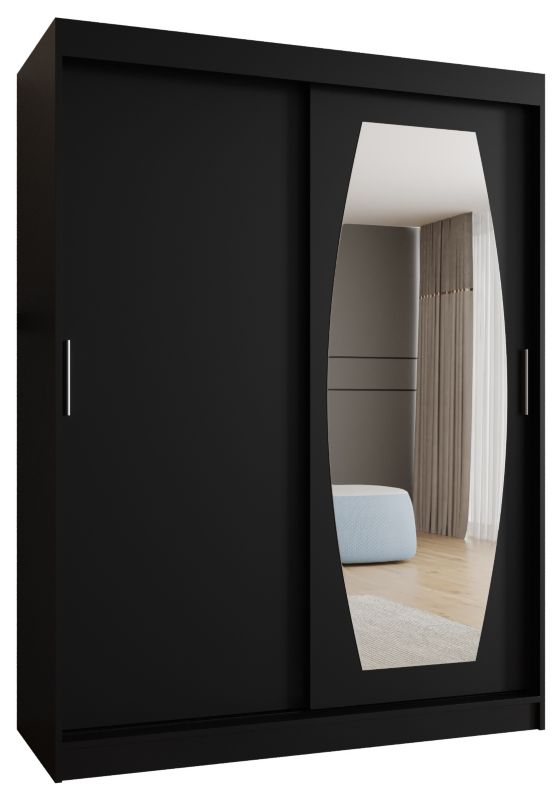 Szafa przesuwna Garderoba Abiks ROSSA 150 czarny mat 1szt.