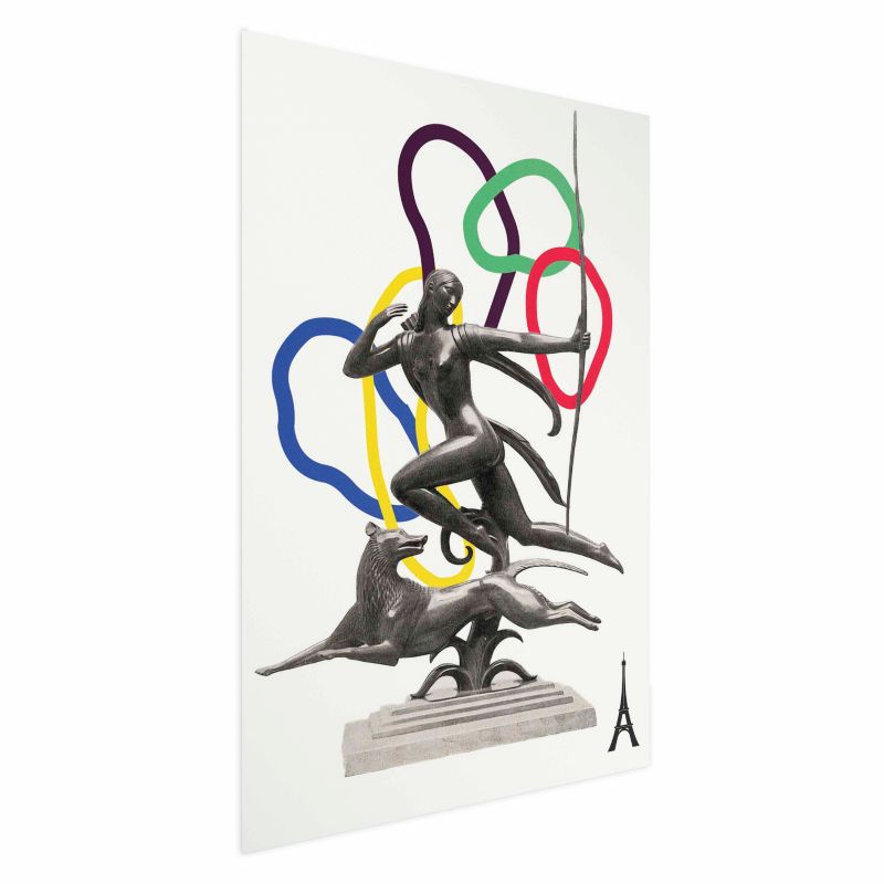 Plakat Artgeist Strzelająca kobieta 40x60 cm bez ramy 1 szt