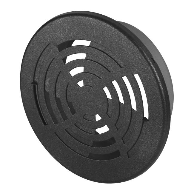 Kratka dekoracyjna metalowa fi 12,5 cm z żaluzją grafitowa