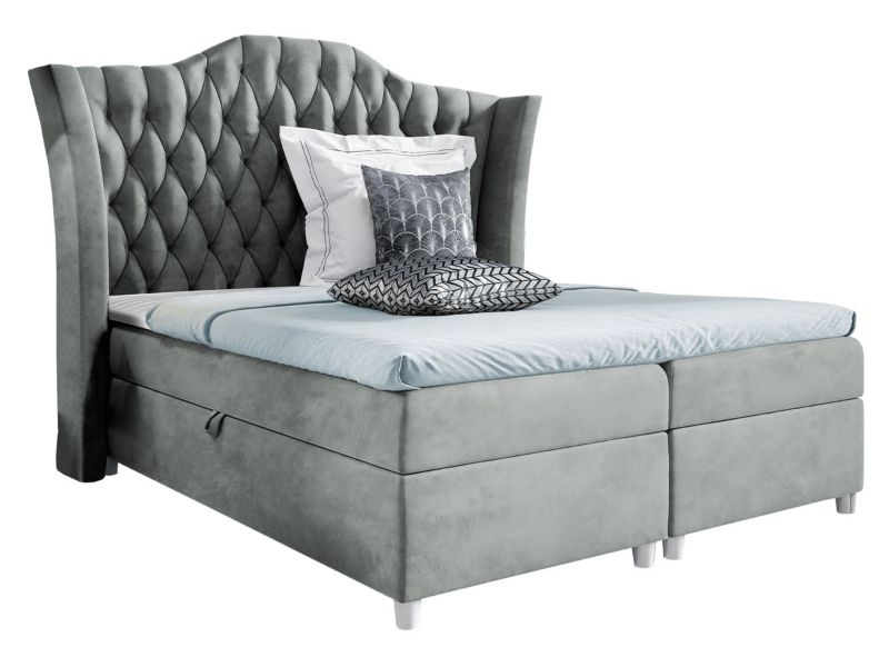 Łóżko kontynentalne MIRJAN 24 Colombo 160x200 lodowy szary 1 szt.