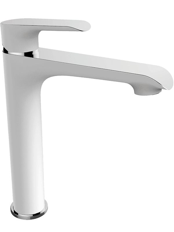 Bateria umywalkowa Laveo Alea stojąca chrom-biała 1 szt.