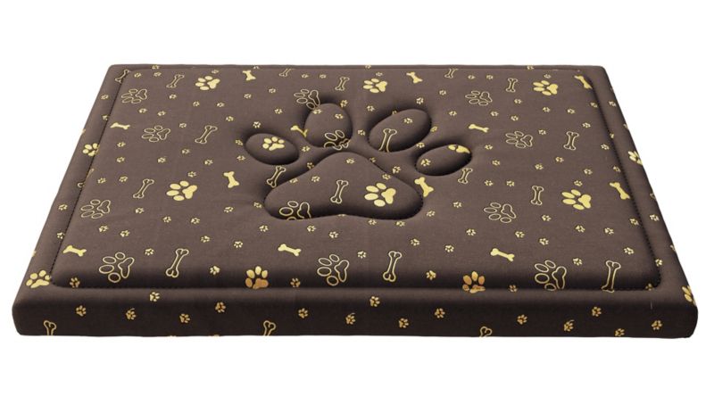 Legowisko FDM wzór złote łapki 130x70 cm wodoodporne z wypełnieniem z pianki i owaty 1 szt.
