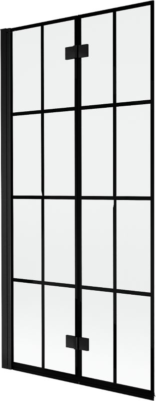 Parawan nawannowy Mexen Mist czarny 90 x 150 cm 2-skrzydłowy - 8A9-090-002-70-77-L 1 szt.