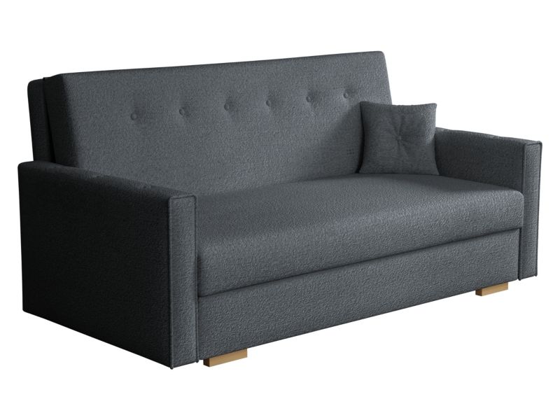 Kanapa MIRJAN 24 z pojemnikiem na pościel Viva Sonic IV ciemnoszara bukla 1 szt.